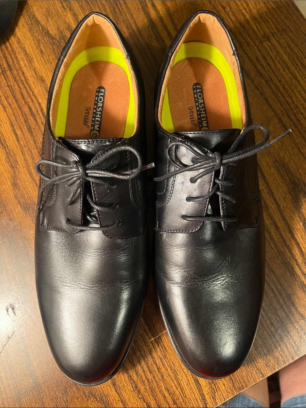 NEW Florsheim black Midtown Plain Toe Comfortech Ortholite Oxford.  Size 11EEE